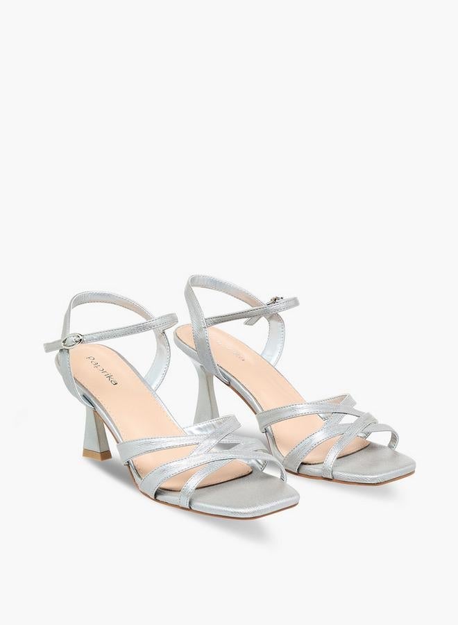 Paprika Women Flared Heel Strap Sandals Ramadan Collection - Image 3